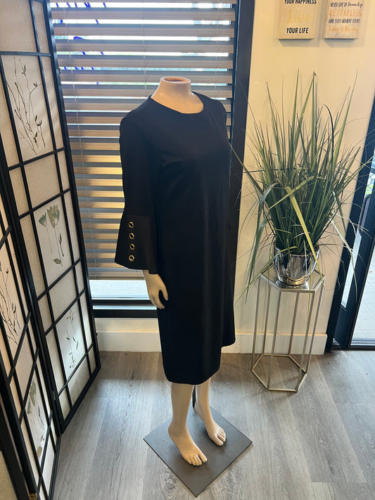 Black midi dress . Size S