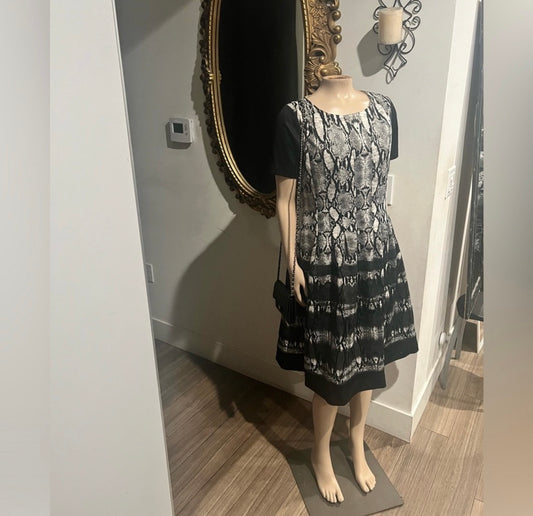 Black and Gray A Line Cocktail dress Size 12